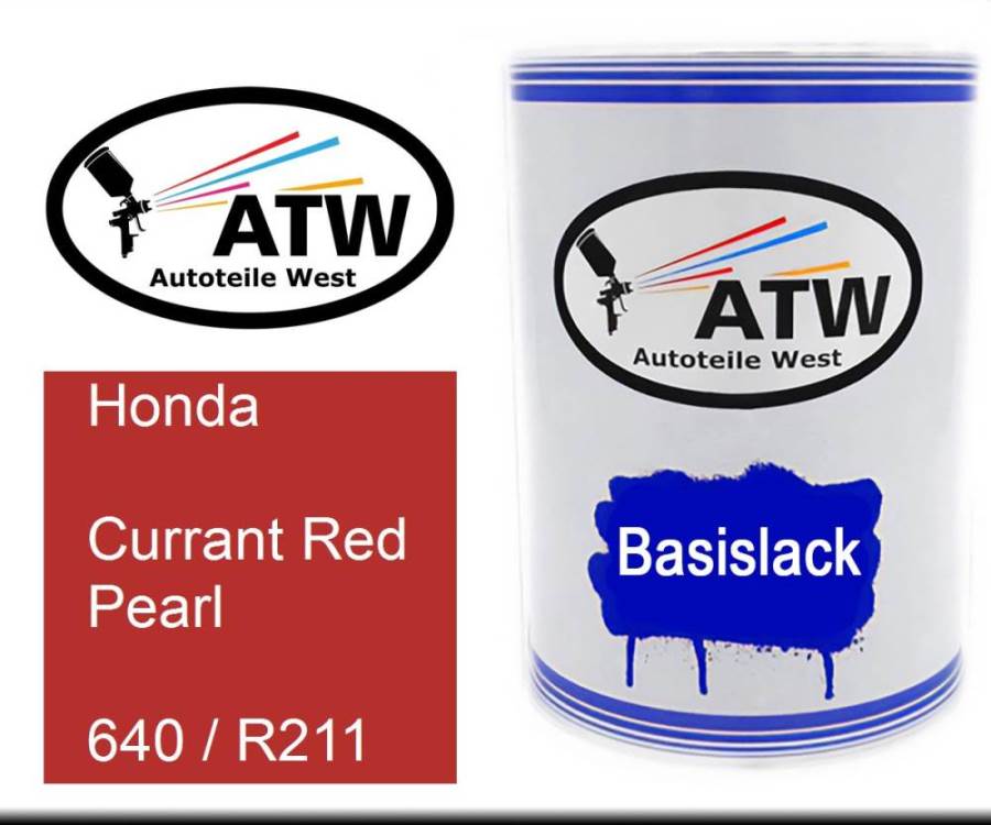 Honda, Currant Red Pearl, 640 / R211: 500ml Lackdose, von ATW Autoteile West.